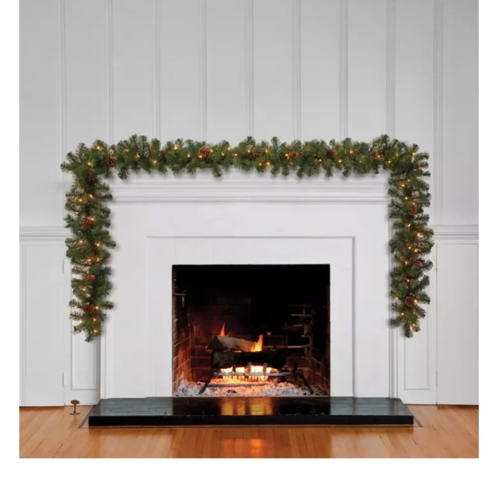 Pre- Lit Pine Garland (Set of 2)